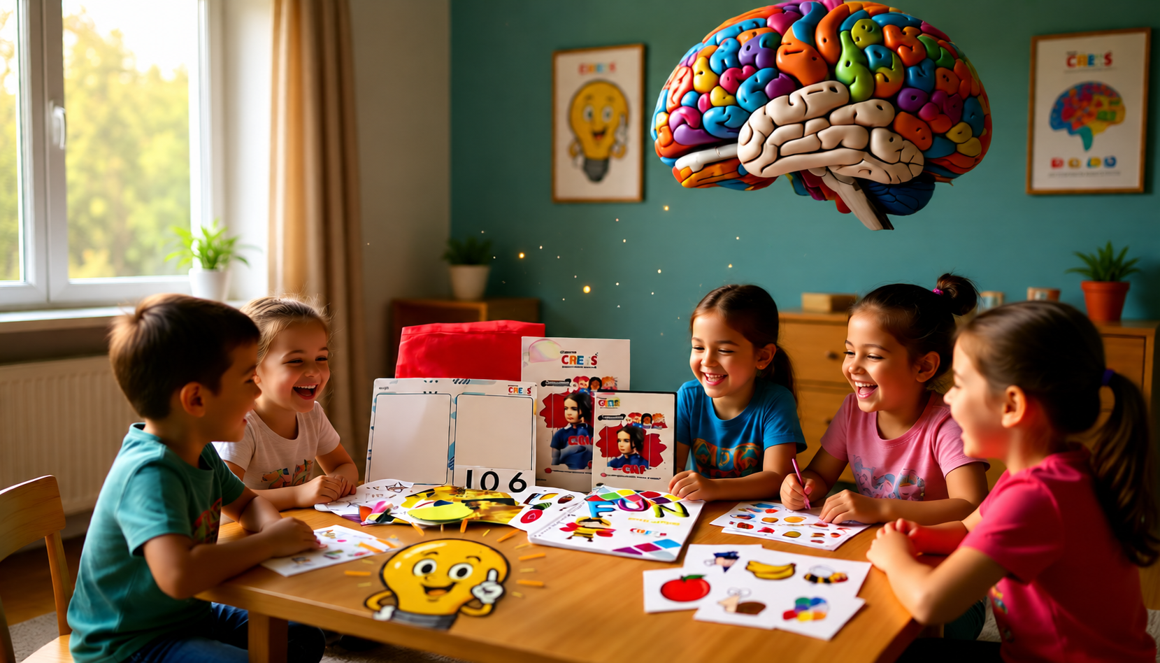 GeniusBrain CRETS learning materials with workbooks, cards and activity resources